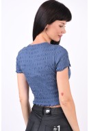 Tricou Dama Vero Moda Vmscarlett Crop Vintage Indigo